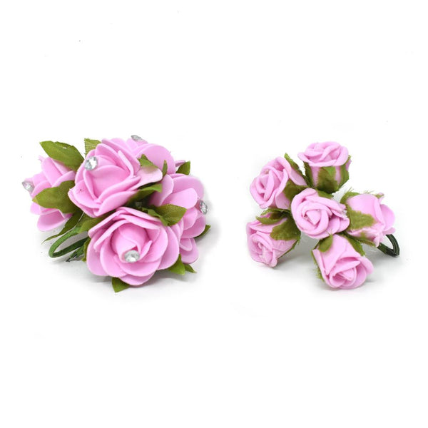 Mini Rose Floral Bouquets, Soft Pink, 2-Pieces