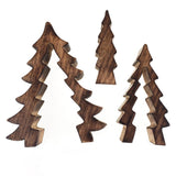 Wooden Nested Christmas Tree Puzzle, Brown, 7-3/4-Inch