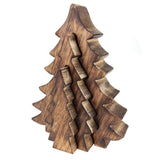 Wooden Nested Christmas Tree Puzzle, Brown, 7-3/4-Inch