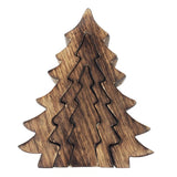 Wooden Nested Christmas Tree Puzzle, Brown, 7-3/4-Inch