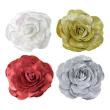 Metallic Glitter Rose Foam Wall Flowers, Assorted Sizes, 2-Piece