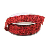 Sparkling Glitter Holiday Christmas Ribbon Wired Edge, 5/8-Inch, 10 Yards