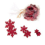 Christmas Snowflake Wooden Cutouts, 3 Sizes, 30 Piece