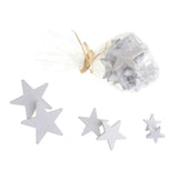 Christmas Star Wooden Cutouts, 3 Sizes, 30 Piece