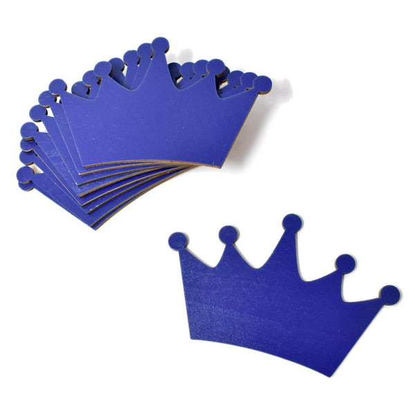 Large Crown Wooden Baby Favors, 4-1/2-Inch, Royal Blue