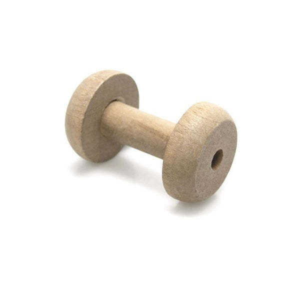 Empty Wooden Spools, Barrel, 2-3/4-inch