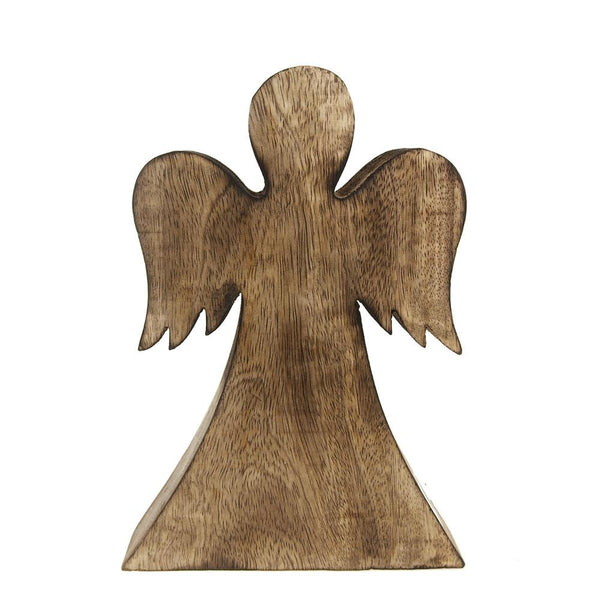 Christmas Angel Wooden Stand, Natural, 6-1/2-Inch