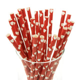 Heart Paper Straws, 7-3/4-inch, 25-Piece