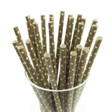 Small Dots Paper Straws, 7-3/4-inch, 25-Piece