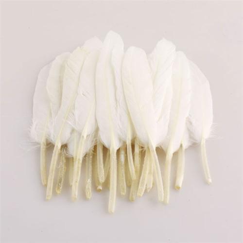 Duck Feather Decorative, 6-inch, 50-Piece, White