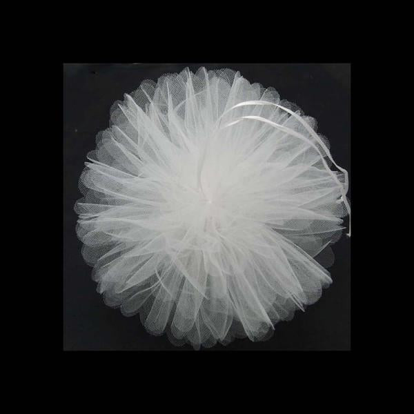 Tulle Pom Poms Ball Centerpiece, 4-Piece, 10-Inch, White