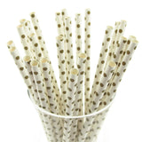 Small Dots Paper Straws, 7-3/4-inch, 25-Piece