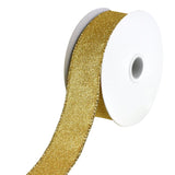 Christmas Flat Glitter Wired Edge Ribbon, 1-1/2-Inch, 10-Yard