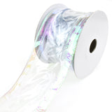 Jelly Plastic Iridescent Edge Neon Wired Ribbon, 2-1/2-Inch, 10-Yard