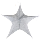 Folding Star Christmas Hanging Ornament, Silver, 31-1/2-Inch