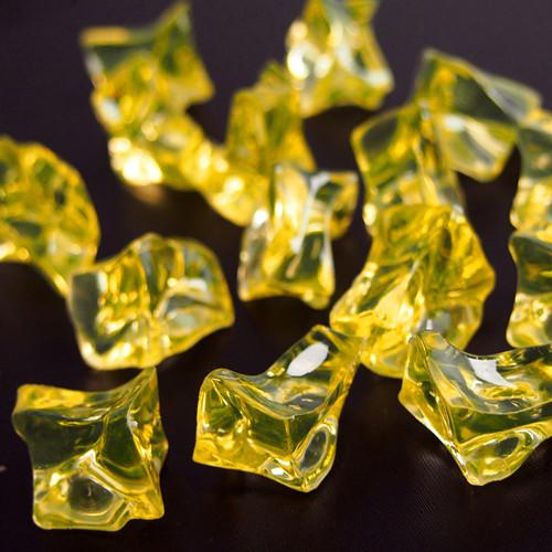 Acrylic Crystal Ice Rocks Table Scatter, 1-inch, 150-Piece, Yellow