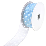 Organza Polka Dots Wired Ribbon, 2-Inch, 50-Yard