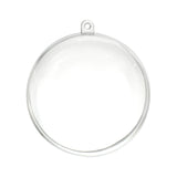 Clear Acrylic Fillable Christmas Ball Ornament, 3-Inch