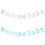 Diamond Glitter 'Welcome Baby" Garland, 7-Inch, 7-Feet