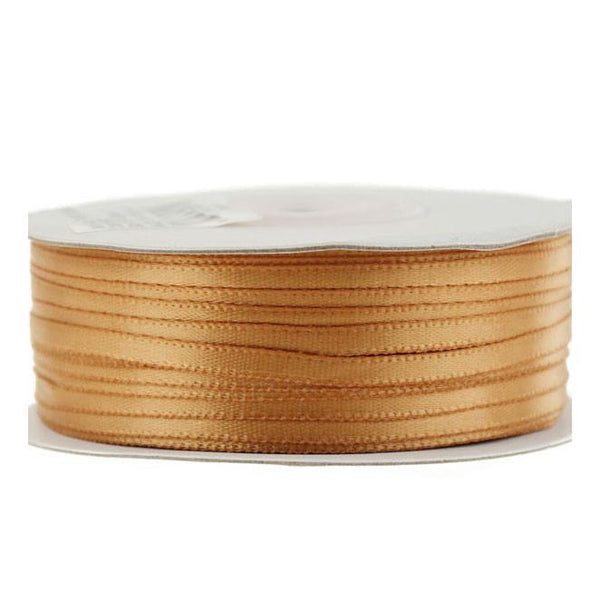 Double Faced Satin Ribbon, 1/8-inch, 100-yard, Antique Gold