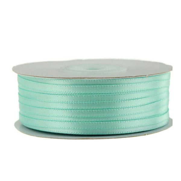 Double Faced Satin Ribbon, 1/8-inch, 100-yard, Aqua