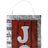 Holiday Joy Corrugated Metal Hanging Sign, 18-3/4-Inch