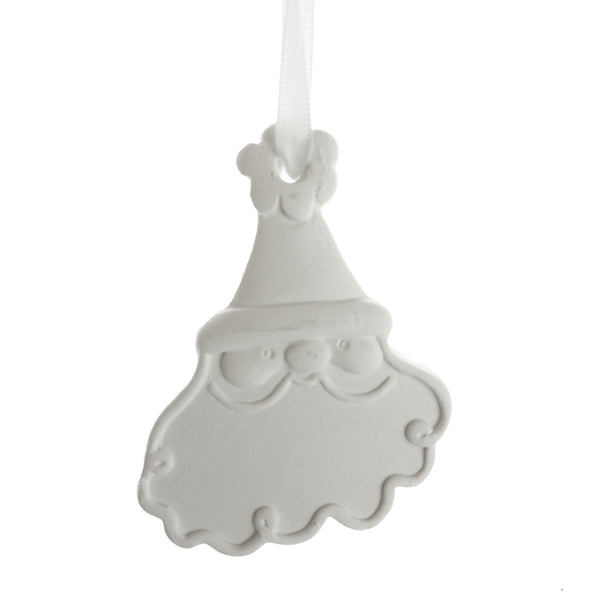 3D Plaster Santa Claus DIY Ornament, 3-5/16-Inch