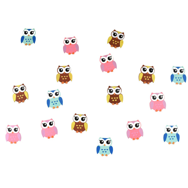 Mini Owl Wooden Party Favors, 1-5/6-Inch, 12-Count