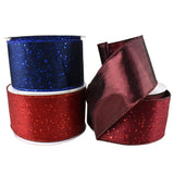 Glittered Lush Double-Sided Wired Ribbon, 2-1/2-Inch, 10-Yard