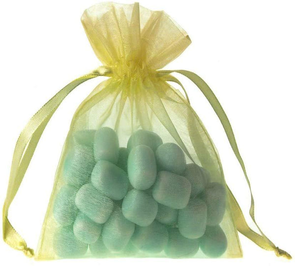 Organza Favor Pouch Bag, 4-Inch x 5-Inch, 12-Count, Baby Maize Yellow