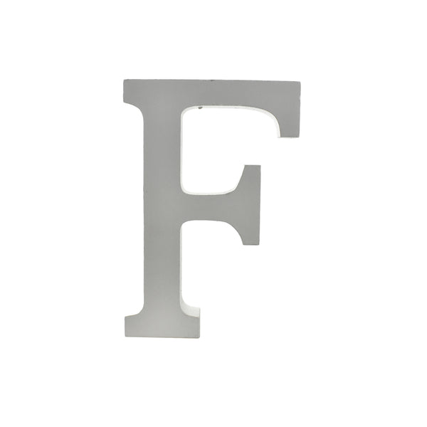 Wooden Standing Letter F, 4-3/4-Inch - White