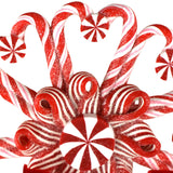 Peppermint Wreath Christmas Ornaments, 5-Inch, 2-Piece