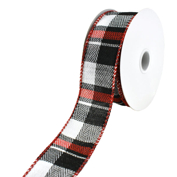 Christmas Cheshire Plaid Wired Ribbon, 1-1/2-Inch, 10-Yard