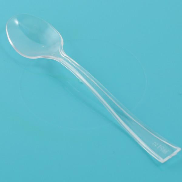 Plastic Mini Dessert Spoon Serving-ware, 36-Piece, Clear