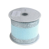 Glitter-Edge Criss-Cross Canvas Ribbon, 2-1/2-inch, 10 Yards