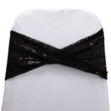 Twisted Sequin Chair Sash, 12-1/2-Inch x 7-1/2-Inch, 6-Count