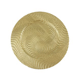 Round Textured Swirl Plastic Charger Plates, 13-Inch, 1-Count