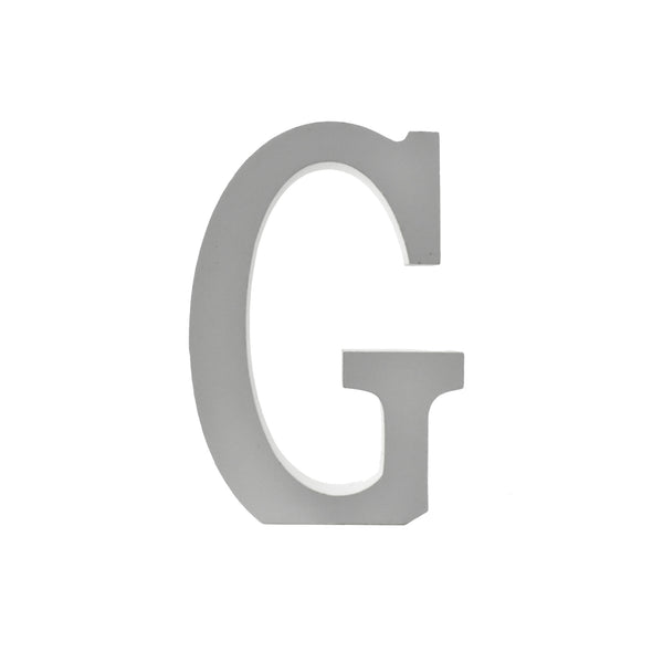 Wooden Standing Letter G, 4-3/4-Inch - White