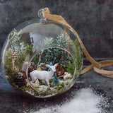 Hanging Glass Globe Terrarium Air Plant Candle Holder Christmas Ornament