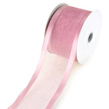 Sheer Organza with Satin Wired Edge Ribbon, 2-1/2-Inch, 25-Yard