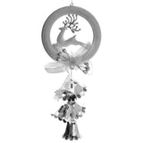 Christmas Reindeer and Bells Hanging Ornaments, 9-Inch, 2-Piece