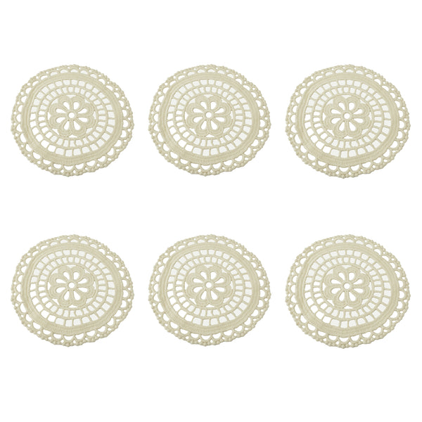 Cotton Lace Circle Doilies, 5-Inch, 6-Count