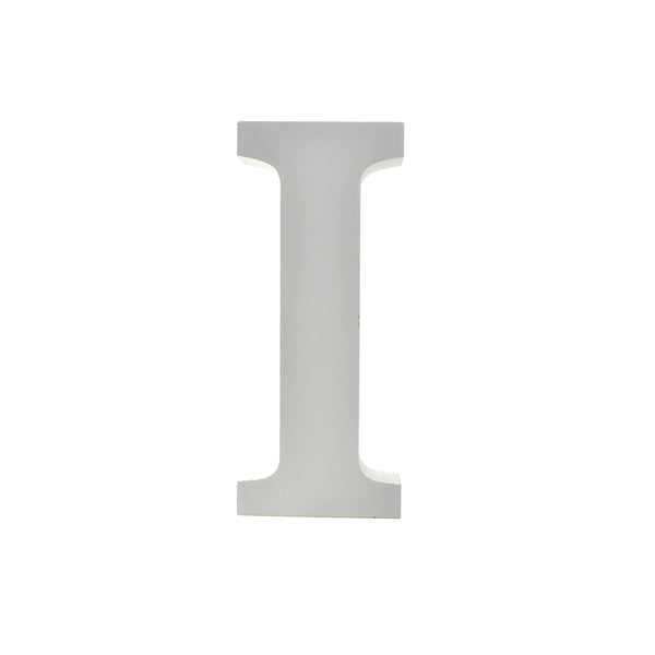 Wooden Standing Letter I, 4-3/4-Inch - White