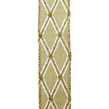 Glitter Diamond Faux Linen Wired Ribbon, 1-1/2-Inch, 10-Yard - Natural
