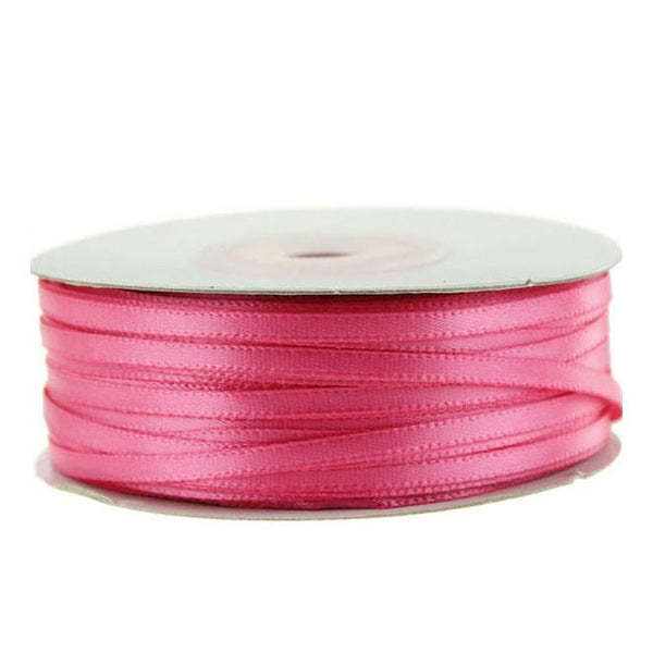 Double Faced Satin Ribbon, 1/8-inch, 100-yard, Hot Pink