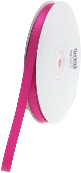 Double Face Satin Ribbon, 1/4-Inch, 50-Yard, Hot Pink