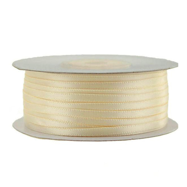 Double Faced Satin Ribbon, 1/8-inch, 100-yard, Ivory