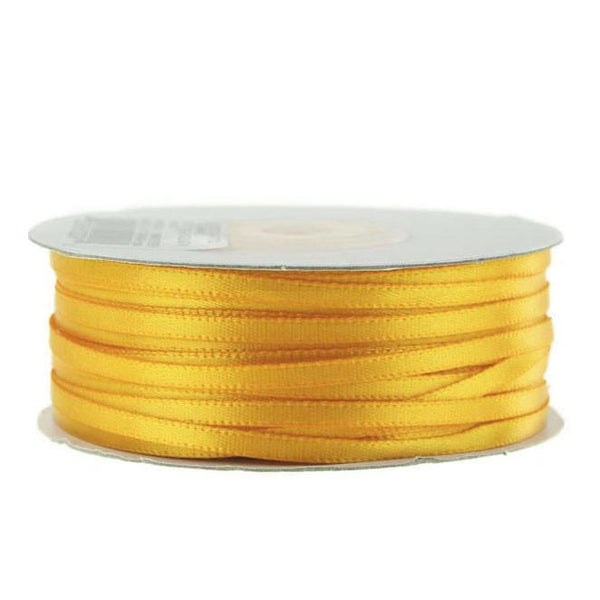 Double Faced Satin Ribbon, 1/8-inch, 100-yard, Light Gold