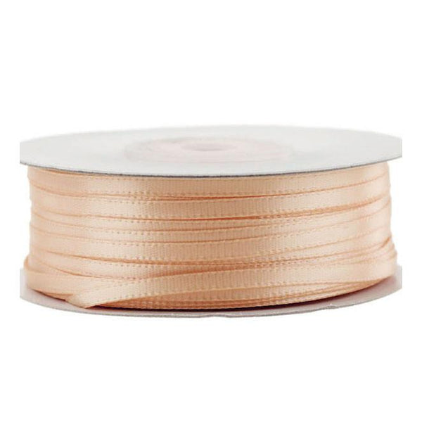 Double Faced Satin Ribbon, 1/8-inch, 100-yard, Light Peach