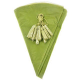 Organza Wine Bottle Wrap with Cord Tassel, 6-Count, 28-Inch, Moss Green